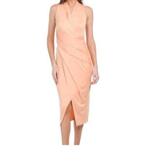 RACHEL Rachel Roy Women's Sleeveless Midi Dress L Blush Crush New